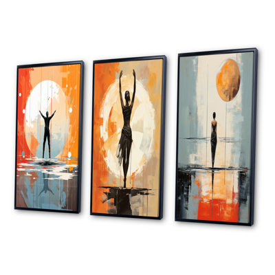 3 Pieces on Canvas - Minimalism Yoga Inner Balance