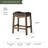 Maven Lane Adrien Backless Saddle Stool with Faux Leather Upholstery-125402578-125402568