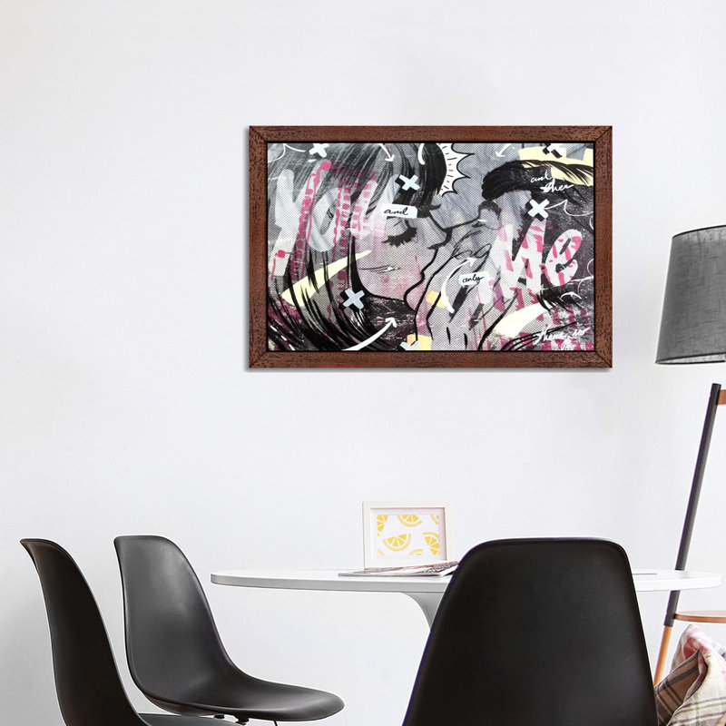 And Only by Dan Monteavaro - Print on Canvas, 66.04 cm H x 45.72 cm W, Brown Floater Framed