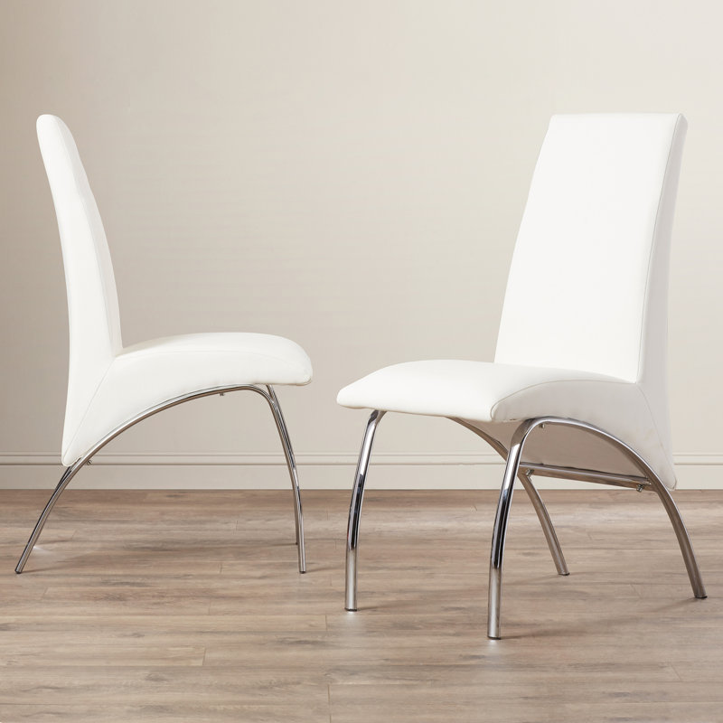 Chaise d'appoint Coetta, Blanc, Doré clair