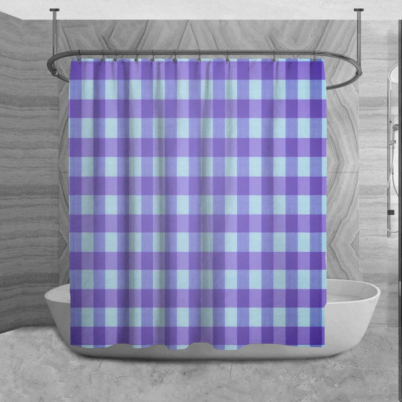 Rideau de douche en vichy Signild, L 73 po x l 70 po