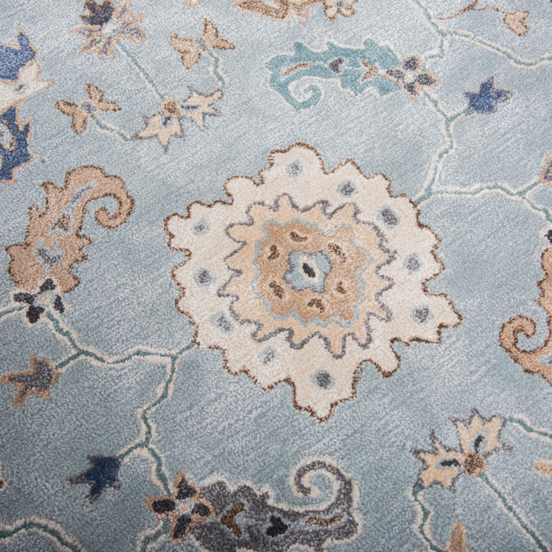 Tapis en laine / touffeté à la main Tencel, Rectangle 5 pi x 7 pi 9 po