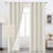 Linen 100% blackout curtains Thermal for Winter Insulated Linen Textured Grommets Heather Pattern Curtains 2 Panel Sets-904751985-904751983