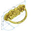 Brass Bail Scalloped Design 2 3/4" Centre to Centre Drop Handle