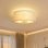 Deontee 3-Light Dimmable Fabric Semi Flush Mount
