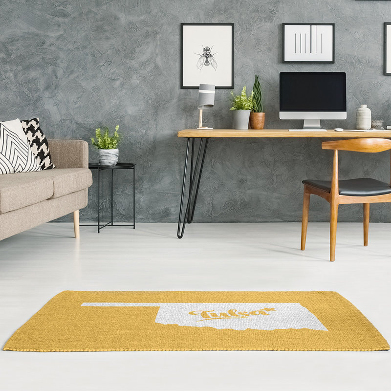 Tapis jaune oklahoma Tulsa, Rectangle 2 pi x 3 pi