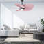 Alessandra Tropical - Five Blade Ceiling Fan - Integrated LED -Matte Black Finish -Light Blue Blades-968185020-968185000