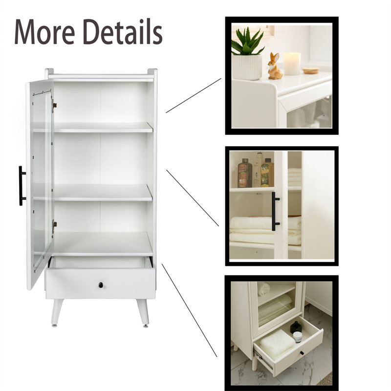 Lauralynn 1 -Drawer Accent Cabinet, White