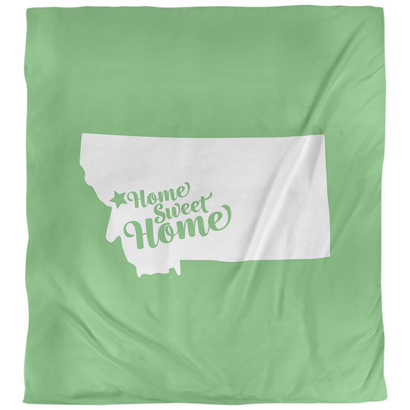 Housse de couette missoula doux, Microfibre, Housse de couette pour très grand lit, Vert