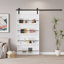 Porte de grange 42 "x 84" en bois et bibliothèque apprêtée avec trousse de quincaillerie de fixation (fermeture en douceur incluse)-101939590