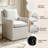 Modern Linen Upholstered Swivel Barrel Accent Chair