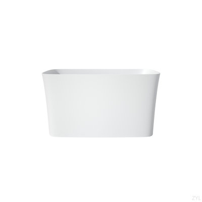 47 Inch Solid Surface Soaking Bathtub - Deep Soak Freestanding Tub