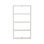 Tablette murale Laural, blanc, 17,0 x 31,5 x 3,5 po | 100% panneau de particules enduit de mélamine, épaisseur: 0,7 pouce | Plusieurs tablettes pour un rangement élégant | Conception scandinave, parfaite pour la décoration de la maison ou du bureau, durable et élégante