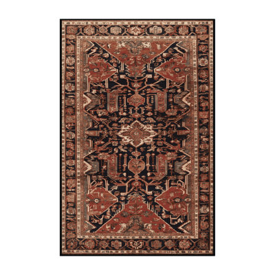 Machine Washable Persian Brown Area Rug