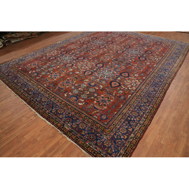 Tapis traditionnel avant teinture végétale pré-1900 13 x 16