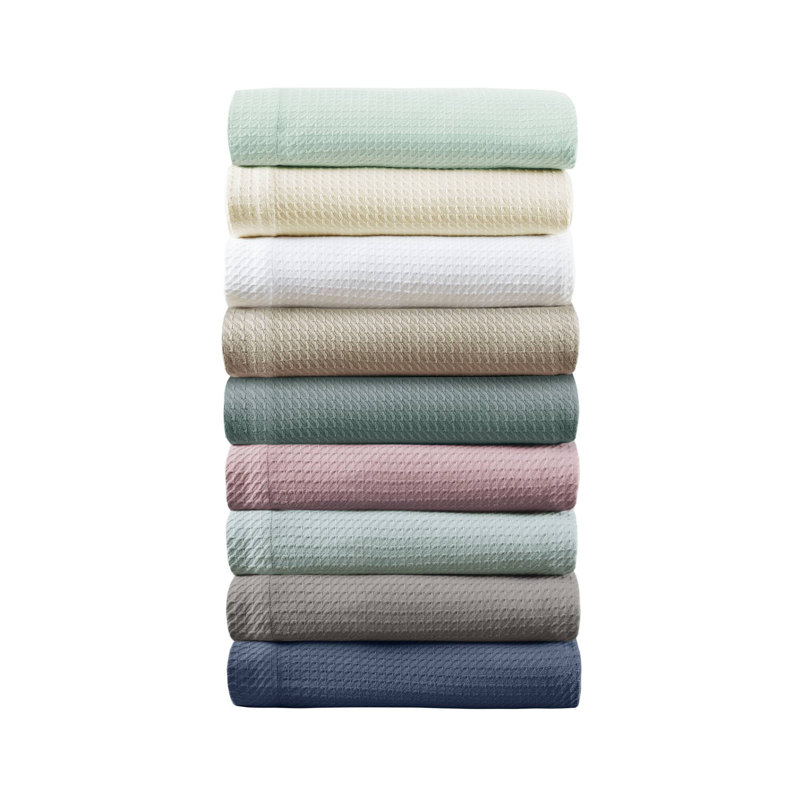 Couverture en coton égyptien 100% coton respirant, Double / grand, Gris