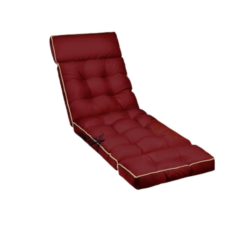 Coussin de chaise longue d'extérieur en mousse à mémoire de forme 74 x 22 pouces bourgogne