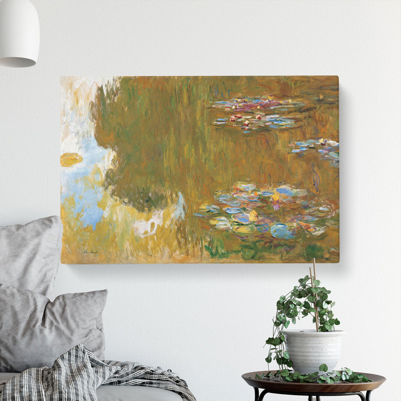 Water Lilies Lily Pond Vol.7 by Claude Monet - Wrapped Canvas, 40cm H x 60cm W x 3cm D
