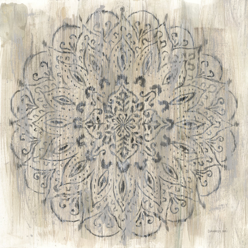 Concentric par Danhui Nai - impression, H 12 po x l 12 po, Toile encadrée flottante dorée sans passe-partou