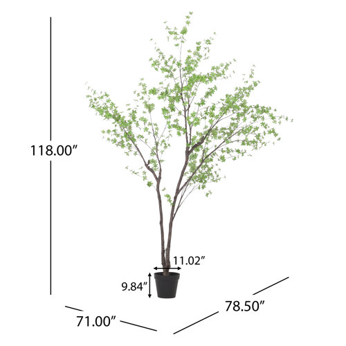Nfusion 118'' Faux Eucalyptus Tree in Planter & Reviews | Wayfair