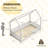 Solid Wood House Bed with Guardrails, Montessori Floor Bed for Kids, Low Profile Toddler Bed Frame with Slats-1091470248