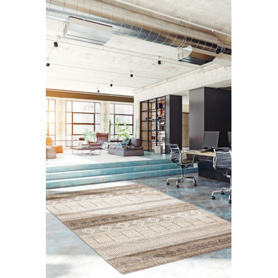 Tapis unique en laine nouvel âge 4 pi 10 po x 5 pi Haspel