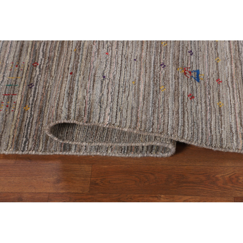 Tapis indien rayé Gabbeh 5 x 8