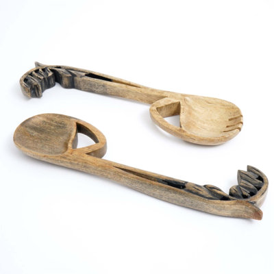 Ensemble d'ustensiles de cuisine en bois 2 pièces, assiettes à salade durables et polyvalentes pour une table élégante et un usage quotidien