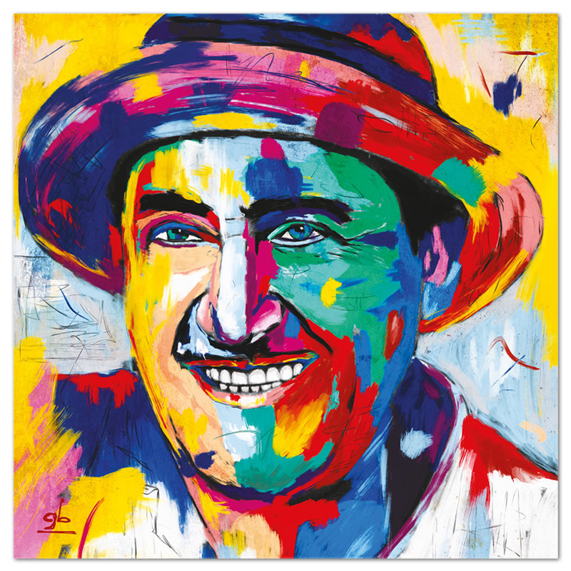 Alberto Sordi by Vincent Van Gogh - No Frame Painting on Glass, 65cm H x 65cm W