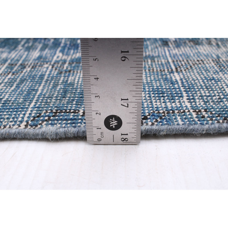 One-of-a-Kind 8'1" X 11'3" New Age Wool Area Rug in Dark Blue