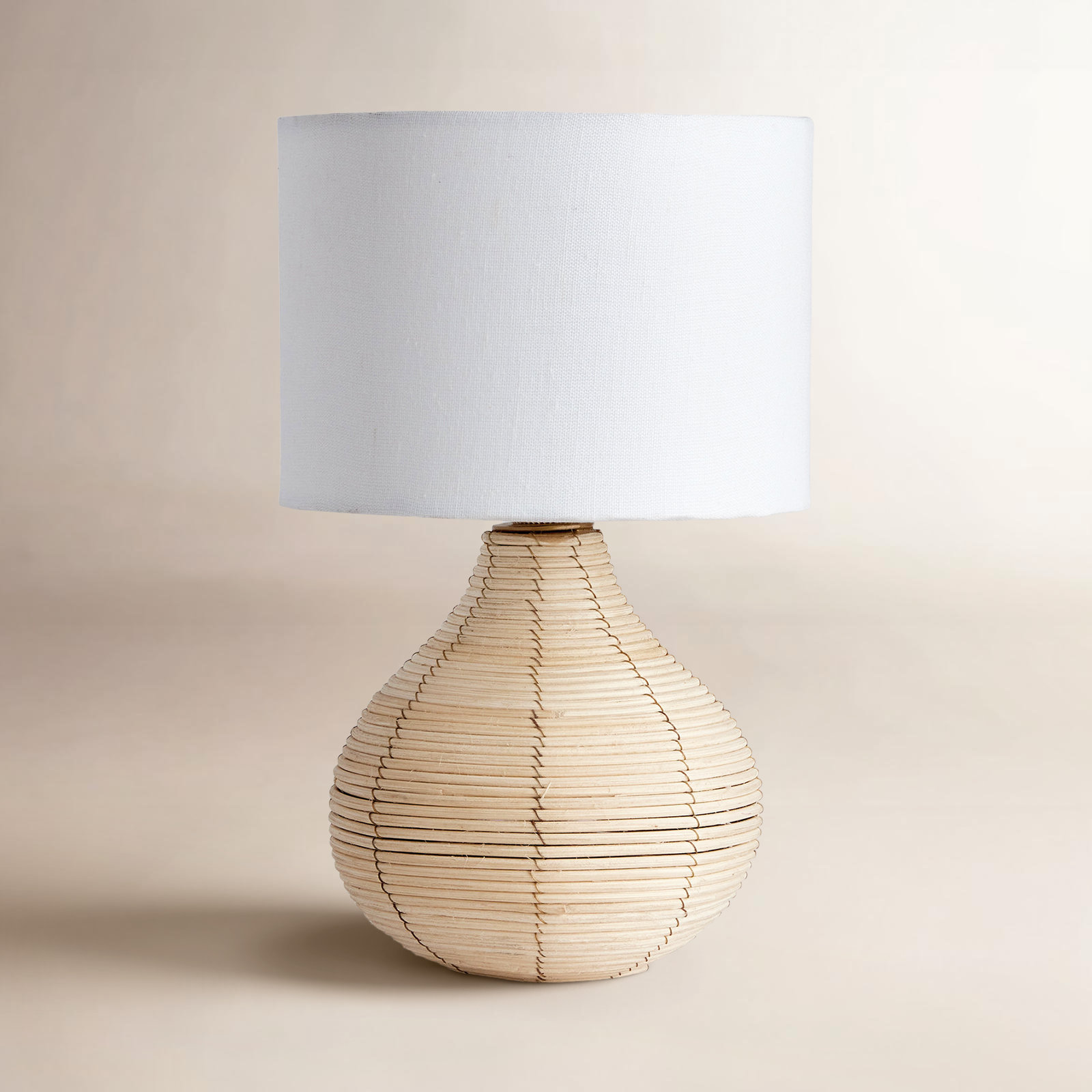 Jaylee Rattan Teardrop Table Lamp