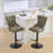 Aged And Retro PU Swivel Barstools Adjusatble Seat Height From 26-33 Inch, Modern Bar Stools With Backs Comfortable Tufted For Home Pub And Kitchen Island (Set Of 2)-403307030