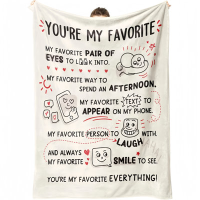 Cadeaux romantiques pour lui - couverture moelleuse - cadeaux d'anniversaire / de Noël / d'anniversaire pour homme, femme, petit ami, petite amie, mari, épouse, fiancé, cadeaux «I Love You», Saint-Valentin, beige, 40 x 50