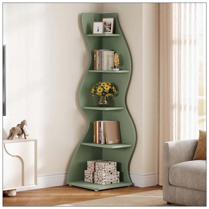 Bibliothèque industrielle 69,8 "avec structure en métal, Vert, 1