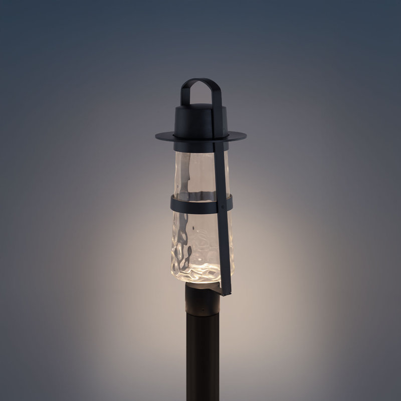 Balthus Dimmable LED Outdoor Post Light, 3000K Color Temperature, Black