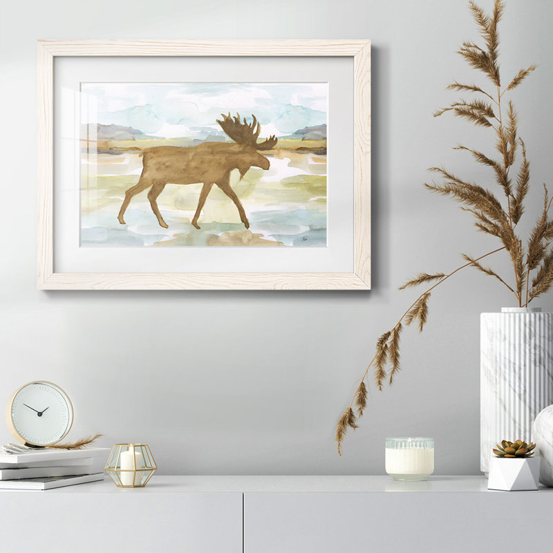 Mountain Moose - impression d'un cadre photo, Blanc, H 28 po x l 42 po x P 1,5 po