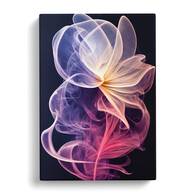 Flower Abstract No.2 - Wall Art, 60cm H x 40cm W x 3cm D, Wrapped Canvas