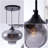 Keymiah 3-Light Dimmable Round/Oval Chandelier | Smoky Grey Glass Pendant Light with Adjustable 40" Wire