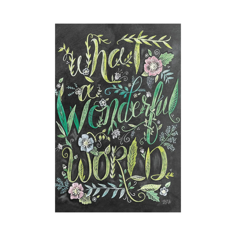 What A Wonderful World by Lily & Val - Wrapped Canvas Print, 20.32 cm H x 30.48 cm W, Wrapped Canvas