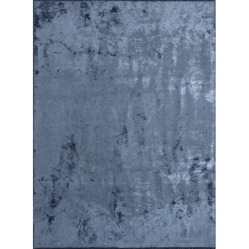 Rapture Blue Abstract Luxury Area Rug, Rectangle 7'10" x 9'10"