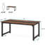 Grand bureau d'ordinateur 63 "moderne pour bureau à domicile - Table d'écriture robuste avec structure en acier (sans la chaise)