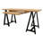 Rider Paolini Executive Desk One Large Keyboard Drawer From Oak Veneer On Solid Wood And Iron Legs In Brushed Ivory Finish