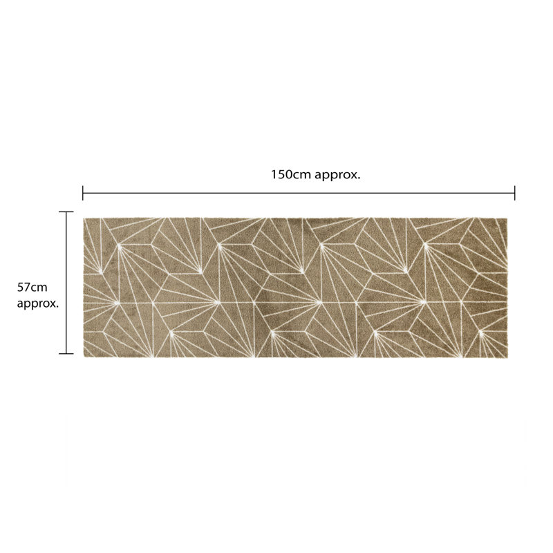 Mega Runner - Geo - Brown, 57cm W x 150cm L