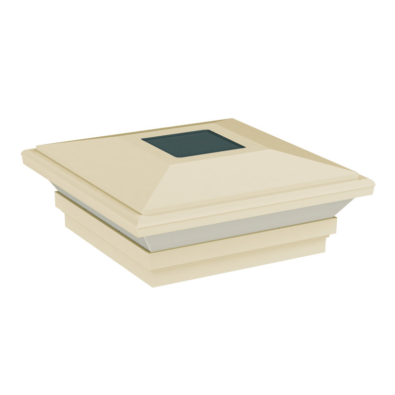 Barrette Outdoor Living 5 in. x 5 in. Contemporary Solar Post Top Sand