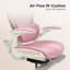 Chaise de bureau ergonomique rose Cablady-1558858984