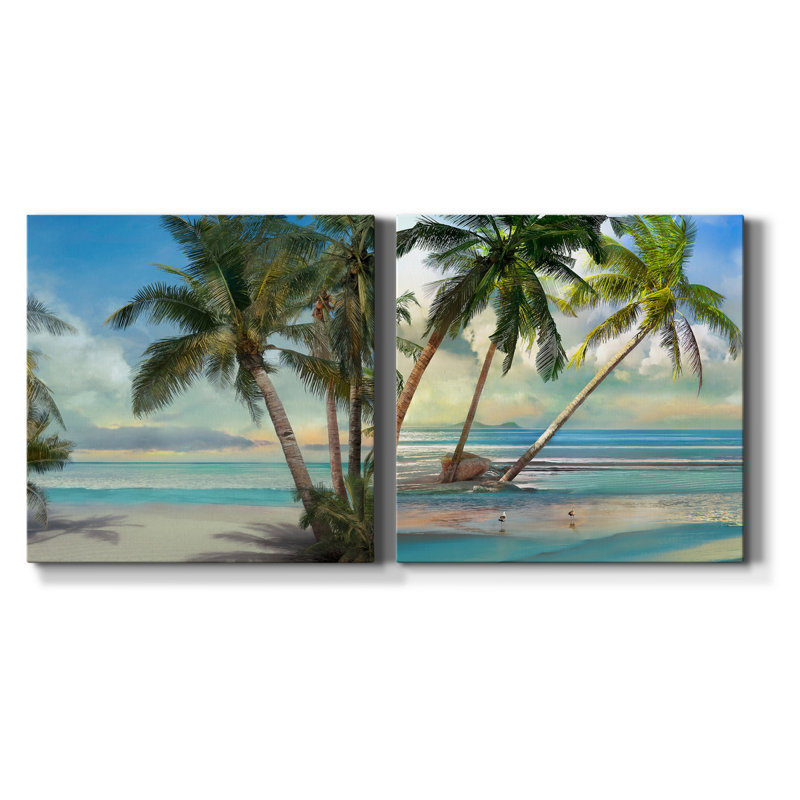 A Found Paradise II - Ensemble de 2 reproductions d'art sur toile tendue, H 10 po x l 10 po x P 1 po