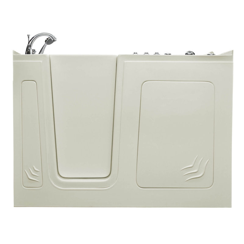 Baignoire à air/tourbillon 60 po x 32 po Aspen, Biscuit, Gauche