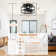 Anthony 12.5'' Black Caged Ceiling Fan with Lights and Remote Control, Small Flush Mount Ceiling Fan