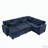 97" L-Shaped Corner Sectional Sofa Couch with Storage Ottoman-1602919218