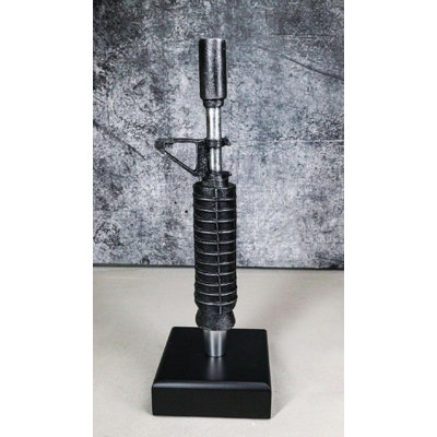 AR15 Rifle Barrel Novelty Beer Tap Handle Figurine W/ Base Barware Accessory